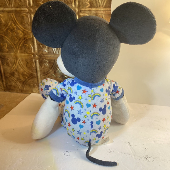 Disney Plush Mickey Mouse Just Play Blue Pajamas Rainbows Hearts 18” 2022 - Picture 4 of 10